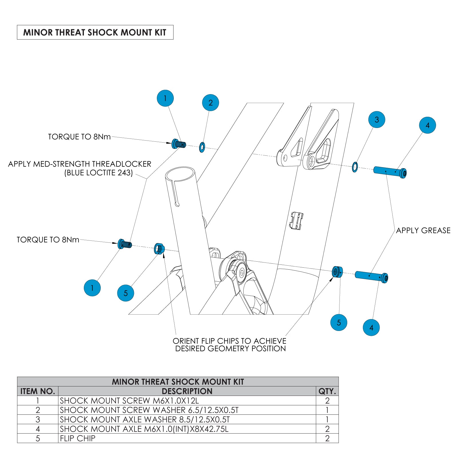 Minor Threat Shock Mount Chromag Bikes Kids Full Suspension Spare Parts